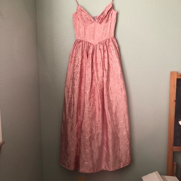 Vtg TD4 by Eletra blush Pink Party dress Juniors XS? See measurements 80s Retro - Picture 3 of 12
